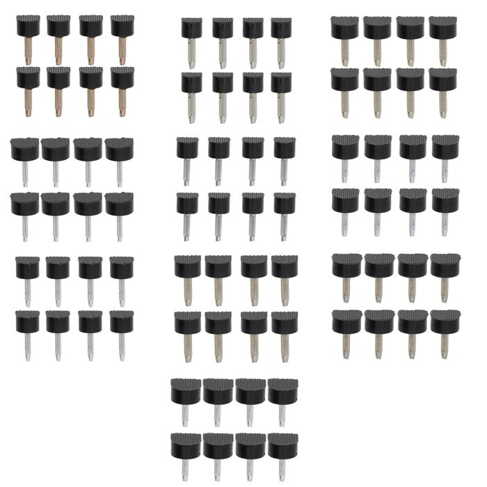 60 Talonnettes De Réparation Pour Chaussures à Talons Hauts - 5 Tailles, Noir, Neuf