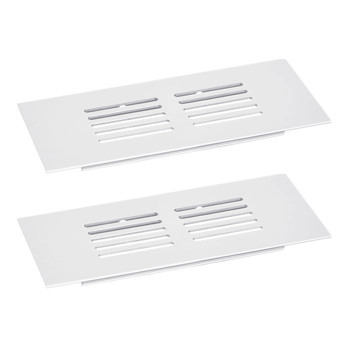 Lot De 2 Grilles D'aération Noires 4x10 - Couvercles De Sol SODIAL, Pratiques Et Discrets