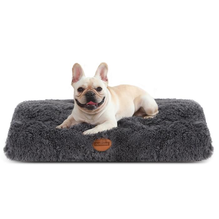 Nobleza Panier Chien Media Taille Coussin Chien Lavable Gris Foncé 80x50cm