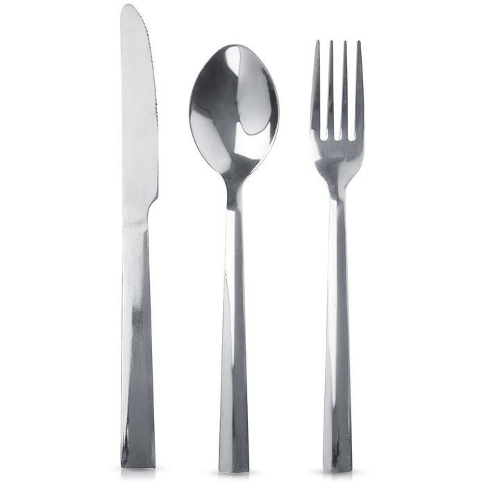 Ensemble de couverts en acier - EXCELLENT HOUSEWARE - 3 pièces - Argenté - Acier inoxydable - Lavable au lave-vaisselle
