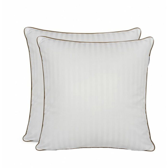 Lot de 2 oreillers 60x60 cm plume de canard blanc Lot de 2 oreillers 60x60 cm plume de canard blanc