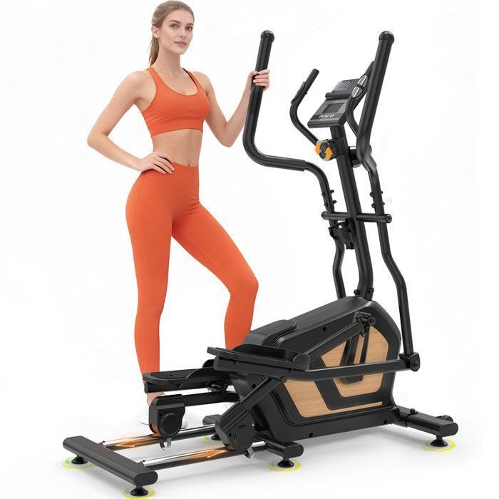 Fogwake Vélo elliptique à double rail 3 en 1 professionnel - Jusquà 150 kg - Équipement dentraînement cardio domestique - Noir