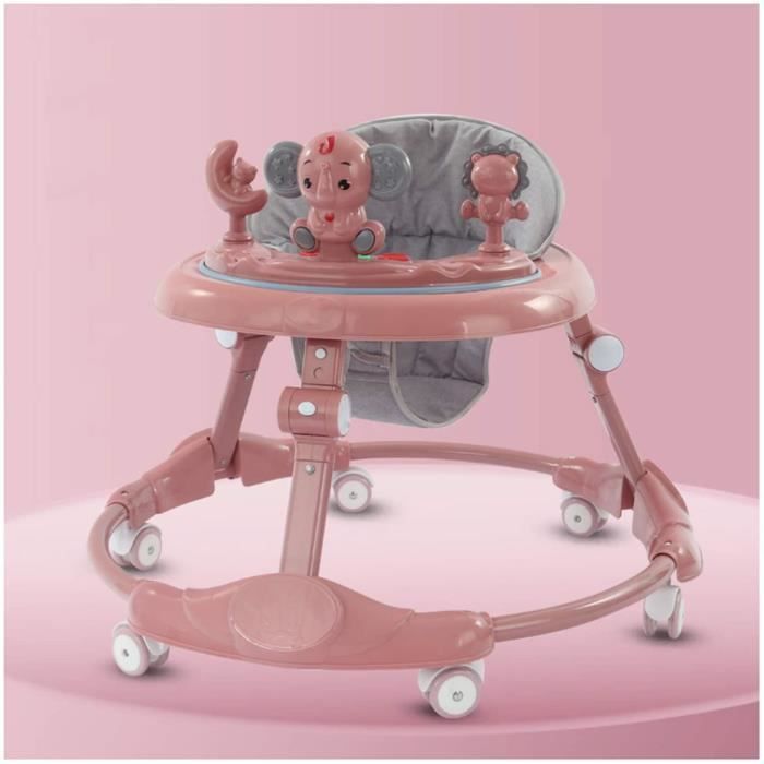 Trotteur Marcheur Pour Bebe Reglables En Hauteur Marchette Pour Bebe Pliable Anti Retournement Avec 6 Roues Silencieuses Po 1184 Cdiscount Puericulture Eveil Bebe