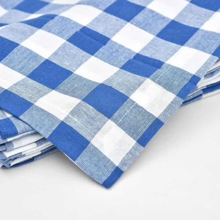 Serviette de table tissu bleu roi 45 x 45 cm