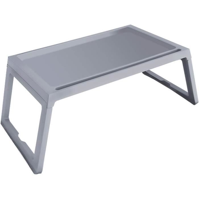 Table Basse Pliante En Bois - 80 X 50 X 44 Cm - Pieds Pliables Pour Gain De Place - Salon, Chambre, Bureau - Blanc