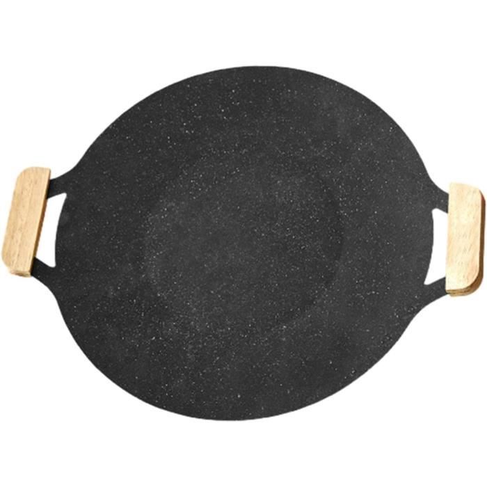 BORDSTRACT Poêle à Barbecue Coréenne 36cm - Plaque Gril Antiadhésif Universelle Pour Gaz & Électrique