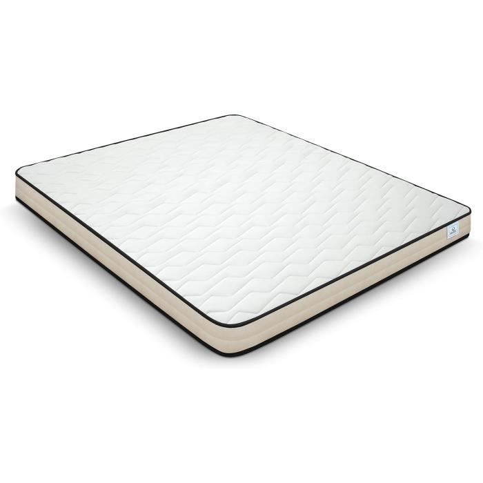 Matelas Viscoélastique 20cm Fermeté - 110x200cm - Naturel Anti-acariens - Fabriqué Espagne