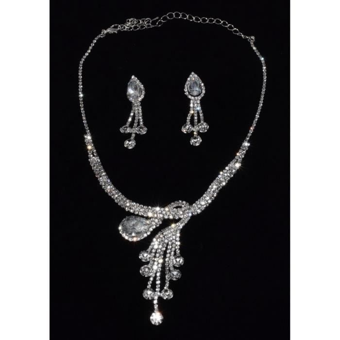 Parure Collier, Bracelet, Boucles D'Oreilles Perlées Perles Donut Hematite Et Perles Citrine