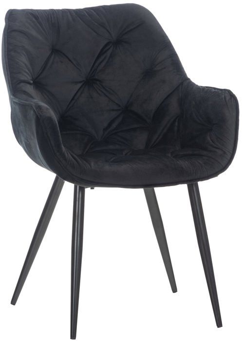 chaise de coiffeuse salon bureau rembourre confortable et moderne capitonne velours noir