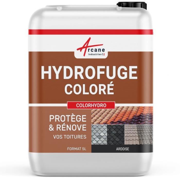 Hydrofuge coloré imperméabilisant toiture tuiles, fibrociment, ardoise Ardoise (ral 9004) - 5 L (jusqu a 20m²)