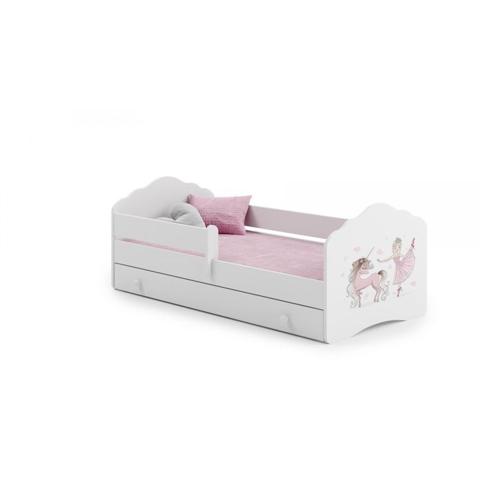 Lit enfant Edy+ tiroir de rangement - 160x80cm Danseuse - avec - avec matelas