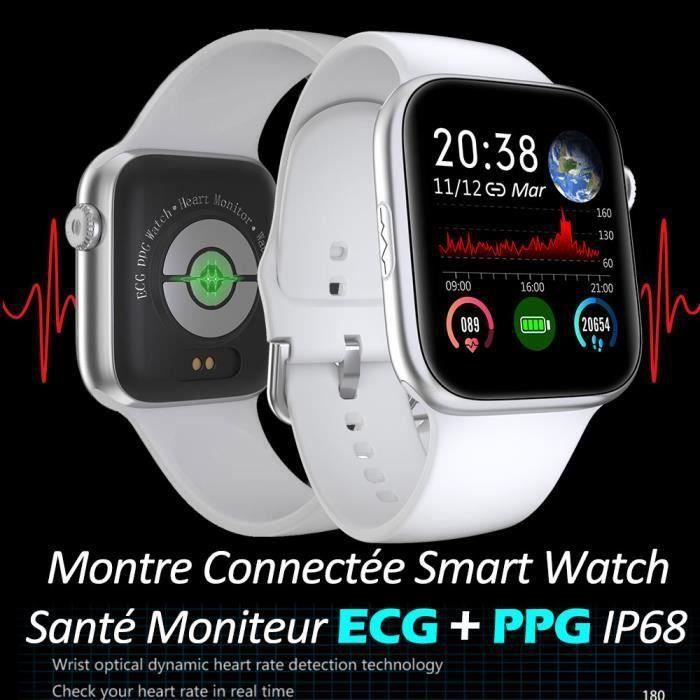 Montre Connect e Femme Smartwatch Homme ECG PPG BLE4 IP68 Alliage