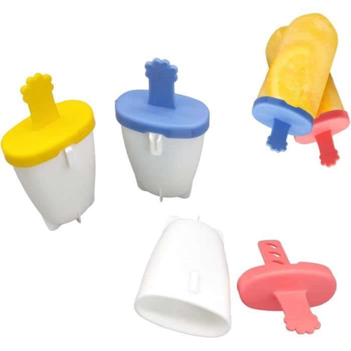 Valink Moules à Glace En Plastique Rouge - 8 Cellules Pour Sucettes Et Crèmes Glacées, Fabriquant De Popsicles Parfait