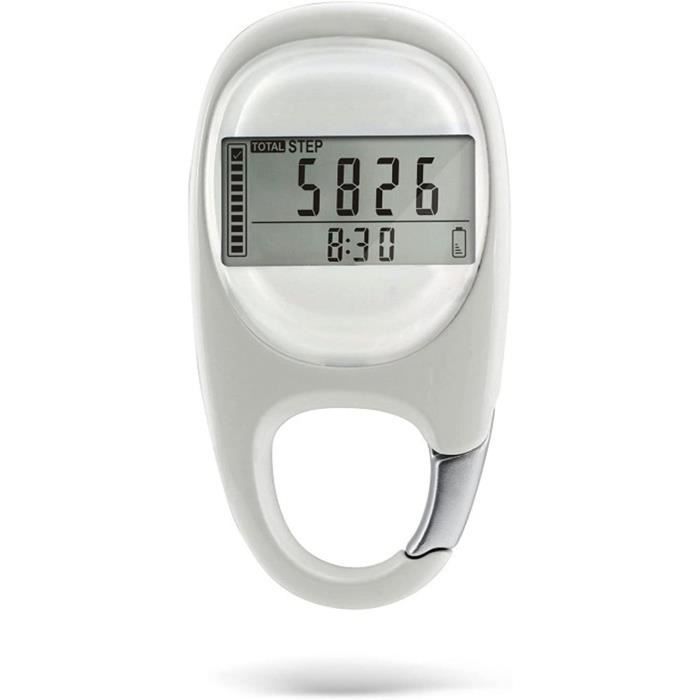 Podomètre 3D Numérique Portable - Pas Besoin D'appli, Compte Pas, Distance, Calories - Design Boucle