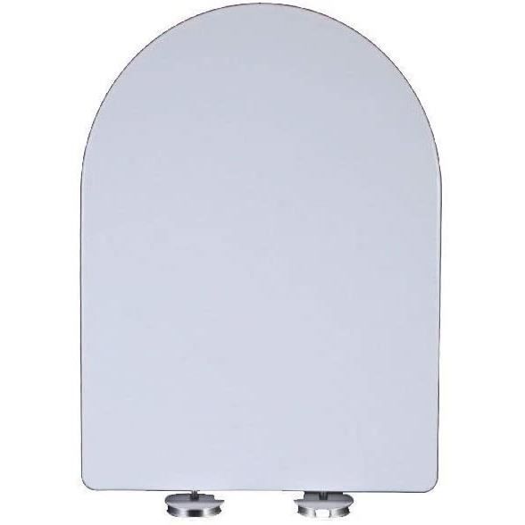 Lève-siège De Toilette VGOL - Lot De 2, Adhésifs Acryliques, ABS, Argent, Ouverture Sans Toucher Le Couvercle