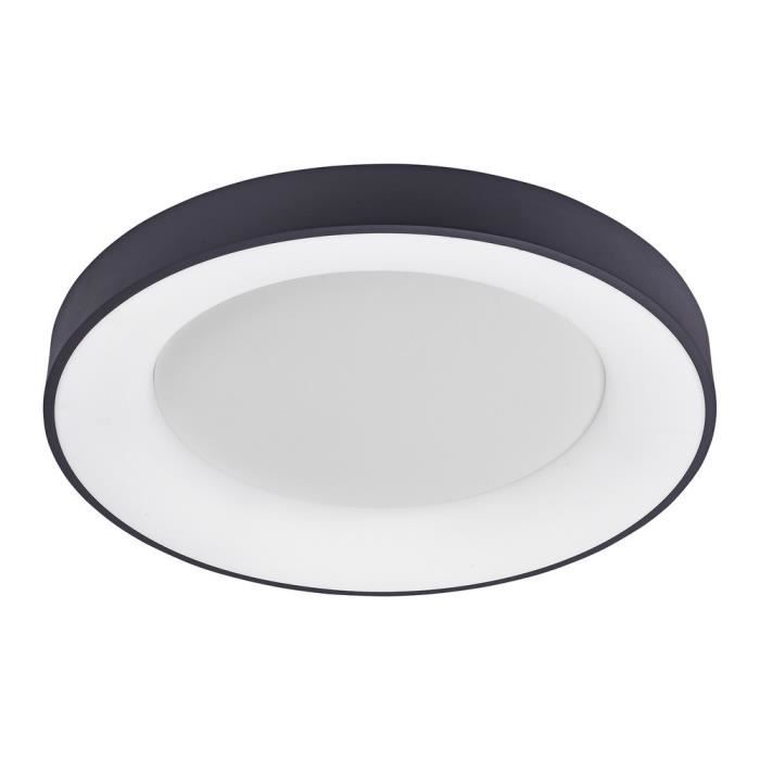 Plafonnier LED Moderne Italux Giulia - Noir - Diamètre 60cm - Blanc Chaud 3000K 2750lm