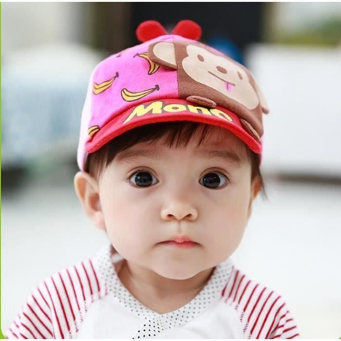 Chapeau De Soleil Bebe Fille Garcon Chapeau Enfants Confortable Motif A Singe En Coton 3 24 Mois Cdiscount Pret A Porter