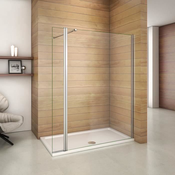 Aica porte de douche battante avec pivotante à 180° en verre sécurit c –  Aica Sanitaire