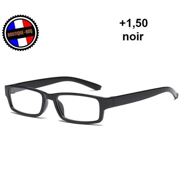 Lunettes De Lecture NOIR Loupe 1 50 Rectangulaire Mixte