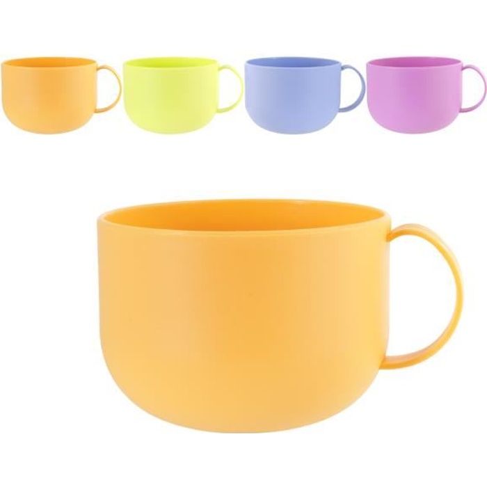 Bormioli Rocco Tasse Jumbo Cc650 Frosty Plastique Couleurs Assorties