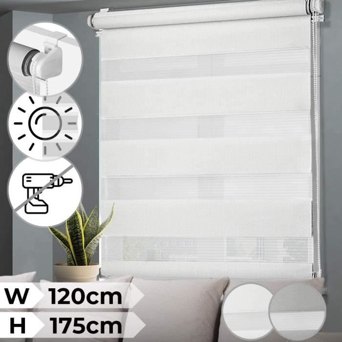 Luminosité Réglable Couleur et Taille Choix Miadomodo Store Enrouleur Double Store Enrouleur Tissu occultant Motif zèbre Fenêtre & Porte Luminosité Réglable Couleur et Taille Choix Miadomodo Store Enrouleur Double Store Enrouleur Tissu occultant Motif zèbre Fenêtre & Porte