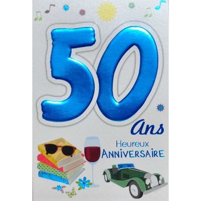 Carte Anniversaire Adulte 50 ans