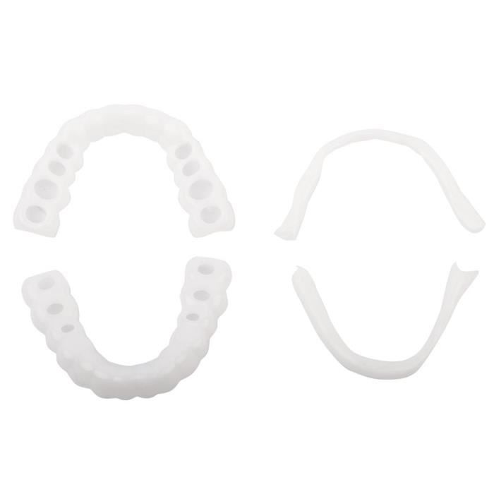 AYNEFY remplacement temporaire des dents Ensemble de blanchiment temporaire de couverture de fausses dents en gel de silice