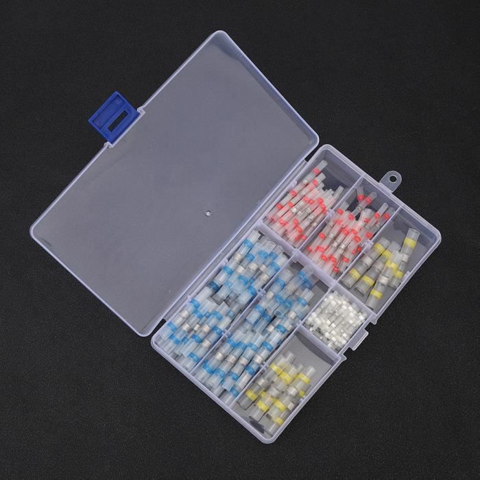 120 Connecteurs Thermorétractables Métalliques 26-10 AWG | Pour Électronique, Auto, Marine | Avec Boîte De Rangement