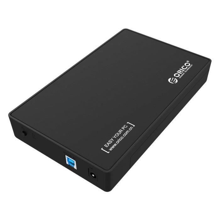Boîtier ORICO Disque Dur 3.5 USB 3.0 à SATA supportant Jusqu’à 10 to [Supporte UASP] sans Outils-Noir LBQ94