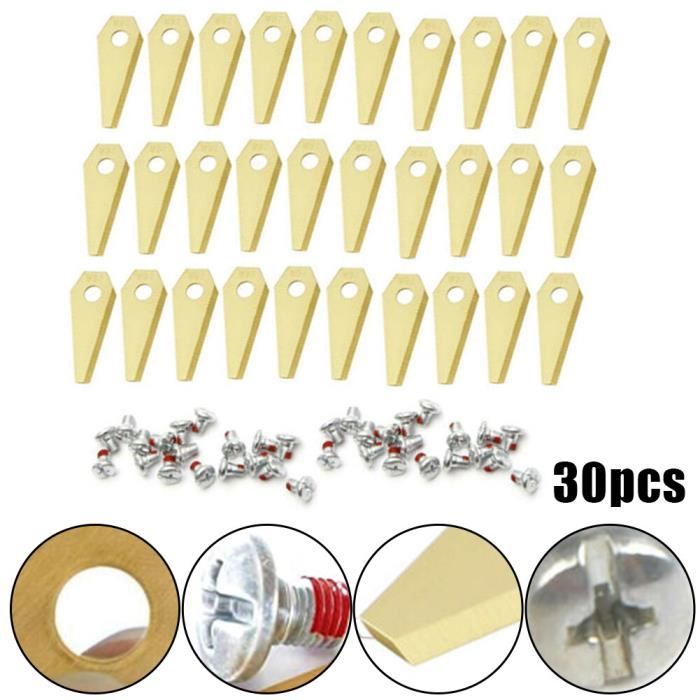 Lot De 30 Lames Titane Pour Tondeuse Robot Mammotion LUBA - Lames De Rechange Haute Durabilité Avec Vis