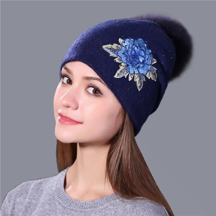 Tricotés Béret Chapeau Femme Filles Hiver Chaud Élégant Bonnet Souple