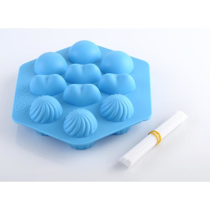 Hexa Pop Moule A Pop Cakex10 Silicone Bleu Achat Vente