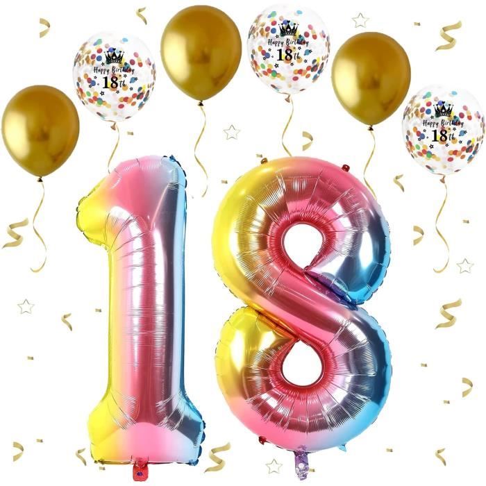 Ballon Chiffre 6 - Or - Décorations Anniversaire, Ballon Anniversaire 6 Ans - Bo