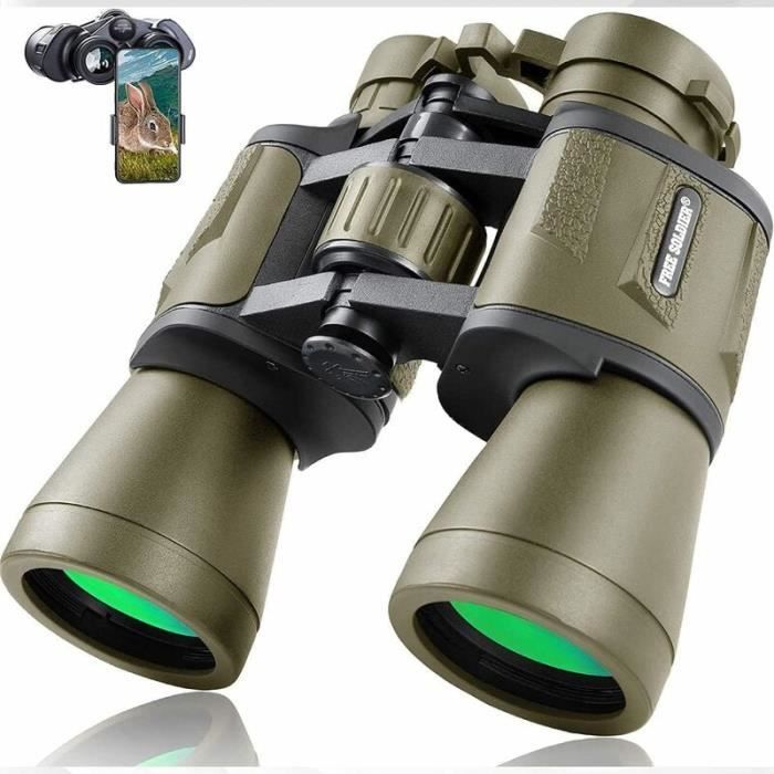 Jumelles TEMPSA 20x50 Pour Adultes - Zoom HD - Vision Nocturne (faible Lumière) - Camouflage