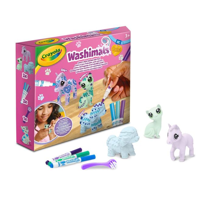 Jeu créatif Crayola Washimals Coffret 3 animaux pastel