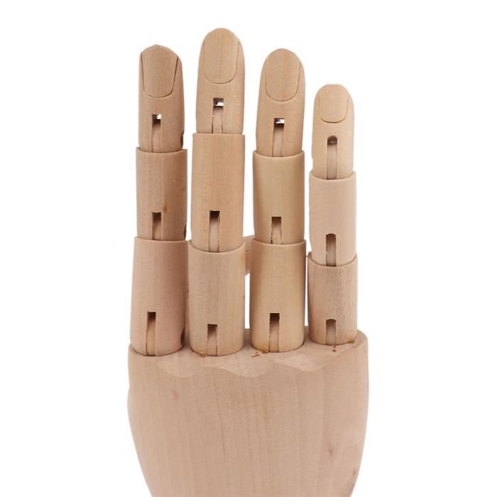 Mains En Bois Articulées 30 Cm – Modèle D'artiste Pour Dessin, Peinture Et Sculpture