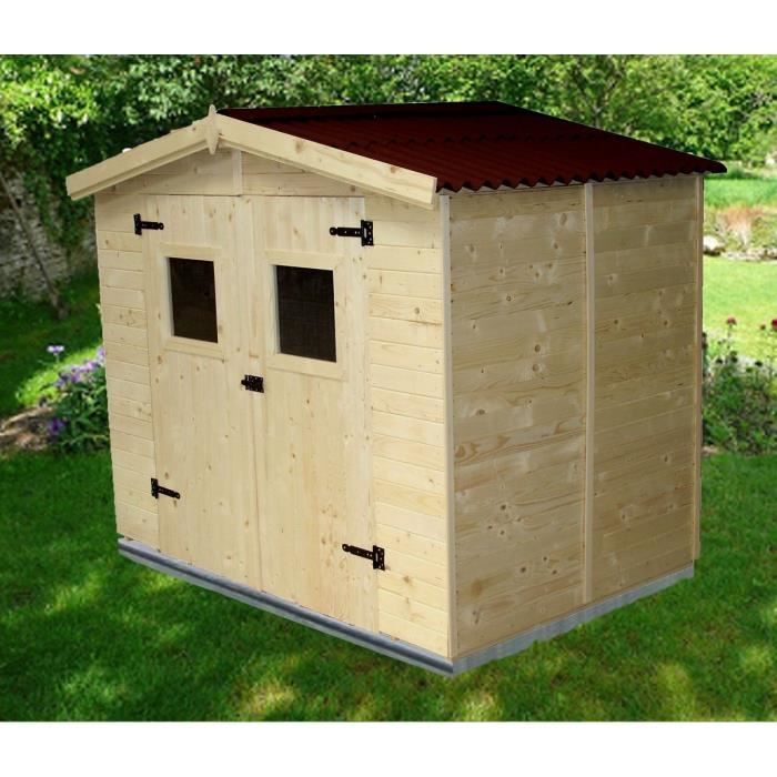 Abri De Jardin 5 04m En Bois Toiture En Plaques Ondulees