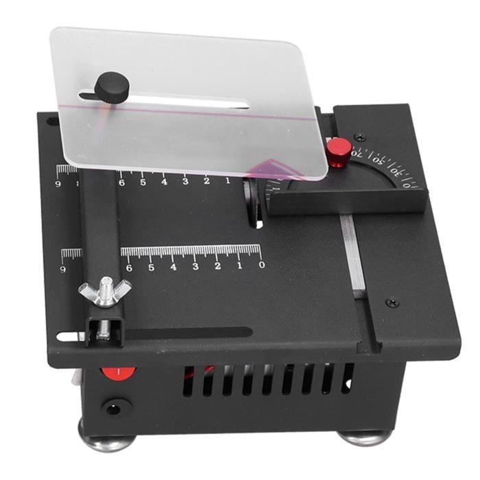 Mini Scie De Table 100W - Profondeur Coupe 0-16mm, 7 Vitesses, 4 Lames - Banc De Scie Pour Bricolage, Modélisme & PCB