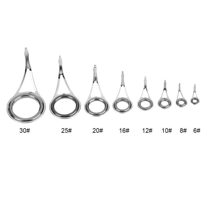 Do-cooler Lot De 75 Anneaux De Canne à Pêche - Différentes Tailles 6 à 30mm - Kit Réparation Pêche Au Lancer - Anneaux Céramique & Acier Inox