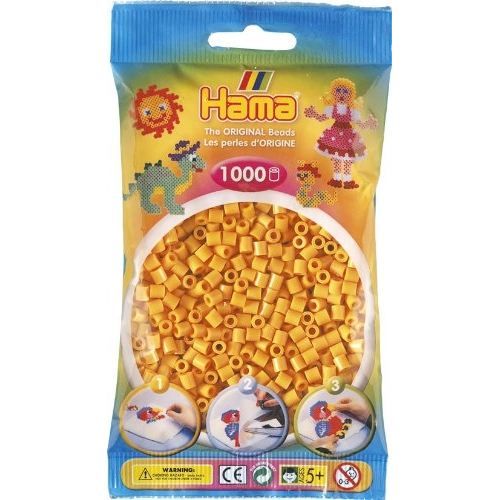 hama - 207-60 - loisirs créatifs - perles et bijoux - sachet 1000 perles marron nounours