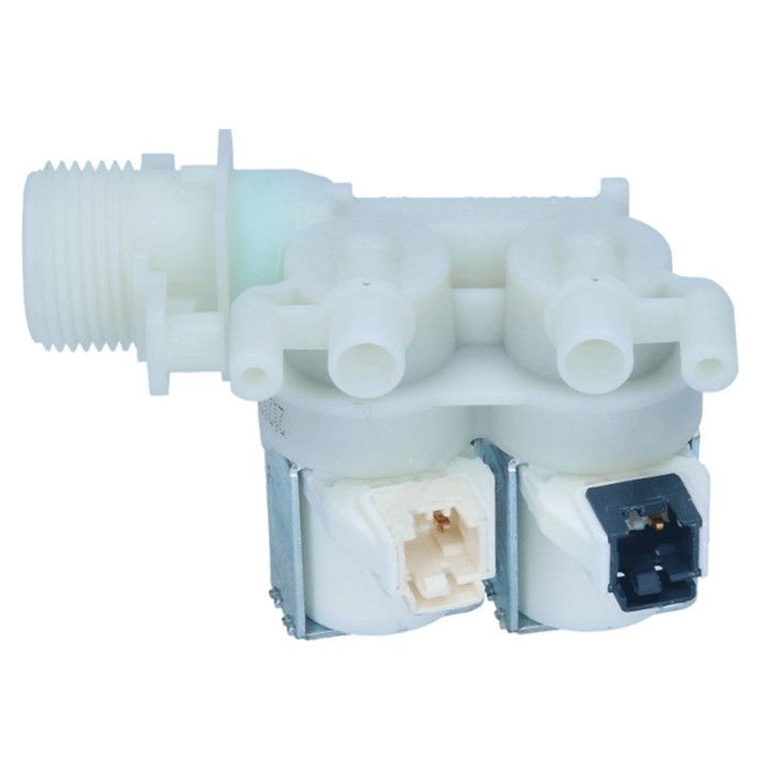 Électrovanne double INDESIT Lave linge 2 voies 90° Connecteurs inclus