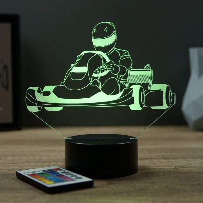 Lampe 3D Sport Karting – LED – Idée Cadeau – Fabriquée en France