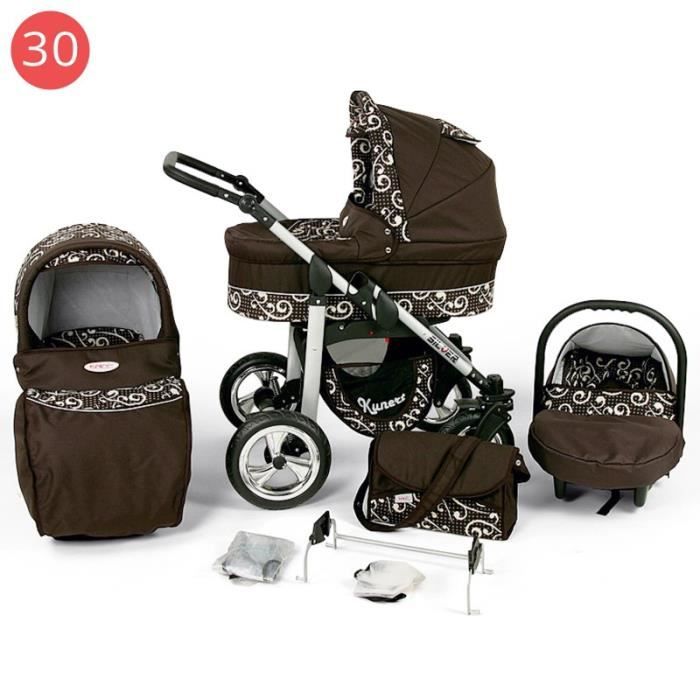 Poussette trio silver clearance