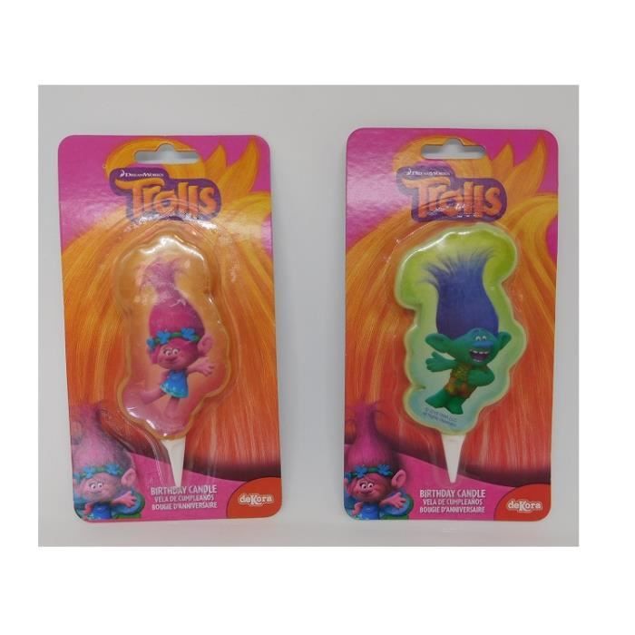 Bougie Trolls Troll Deco Gateau Anniversaire Enfant Aleatoire 980 Cdiscount Maison