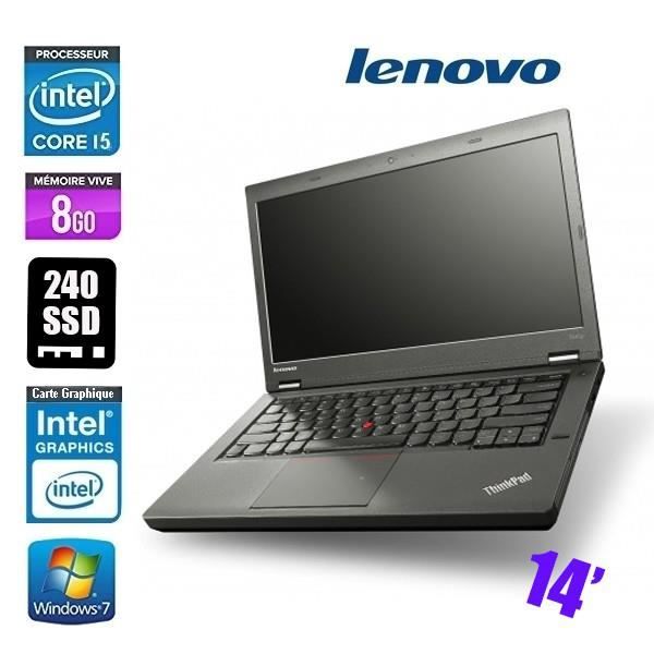 Acheter LENOVO THINKPAD T440 CORE I5 4300U 1.9Ghz 8GO 240 SSD Reconditionné - 182,69 € LENOVO THINKPAD T440 CORE I5 4300U 1.9Ghz 8GO 240 SSD Reconditionné - Lenovo reconditionné disponible sur Cdiscount Seconde Vie
