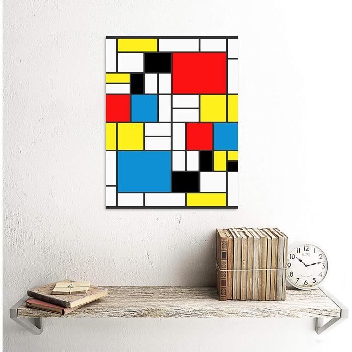 Decoration Murale - Limics24 - Blue Coo Piet Mondrian Abstract Cubes ...