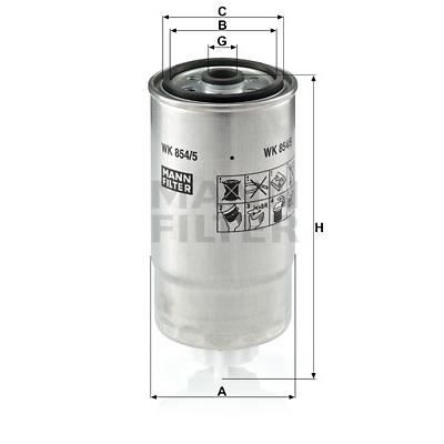 Filtre à Carburant MANN-FILTER WK43/1 - Pour Peugeot 504, 505, Vantage, Florian - Neuf Stock Ancien