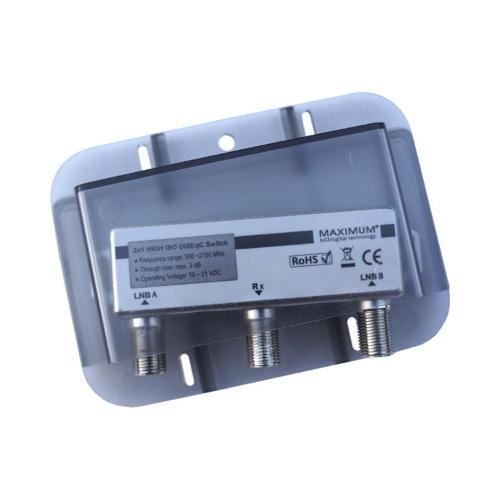 Commutateur DiSEqC HB-DIGITAL 2/1 - Boîtier Étanche, Pour Récepteur Satellite - Full HD/4K