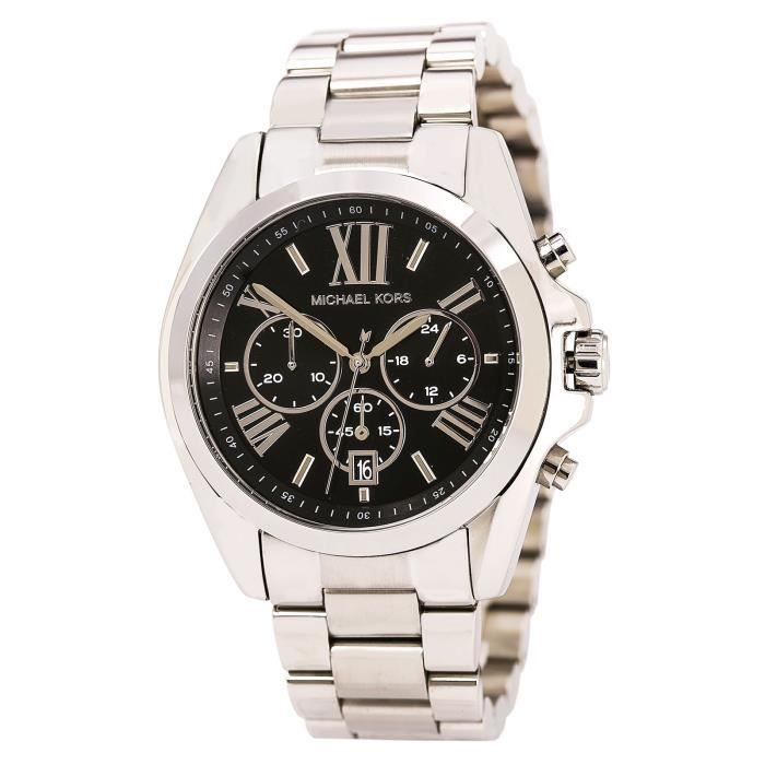 MICHAEL KORS Women s MK5705 Bradshaw Black Dial Stainless Steel Bracelet Chronograph Watch O9374 Achat vente montre Femme Adulte Gris Cdiscount