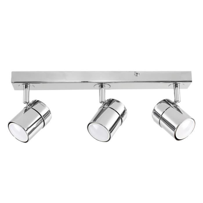 Ligne De Spots Minisun Rampe De 3 Voies A Diriger Acier Chrome